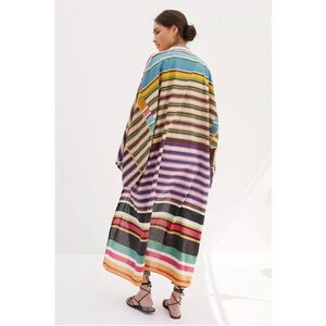 Anthropologie x Conditions Apply Striped Multicolor Kimono Duster